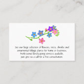 私をない庭の花の名刺忘れて下さい 名刺 (裏面)