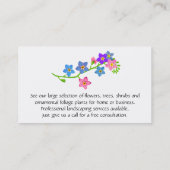 私をない庭の花の名刺忘れて下さい 名刺 (裏面)