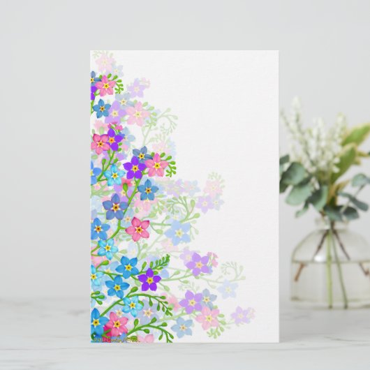 私をない庭の花の文房具忘れて下さい 便箋 (スタンド正面)