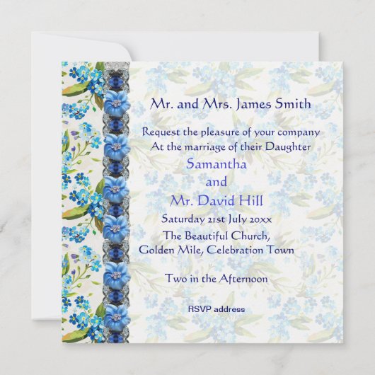 私をない結婚式招待状カード忘れて下さい 招待状 (裏面)