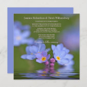 私をない花の写真の結婚式招待状忘れて下さい 招待状 (正面/裏面)