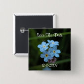 私をない花救います日付の正方形Pinを忘れて下さい 缶バッジ (正面&裏面)