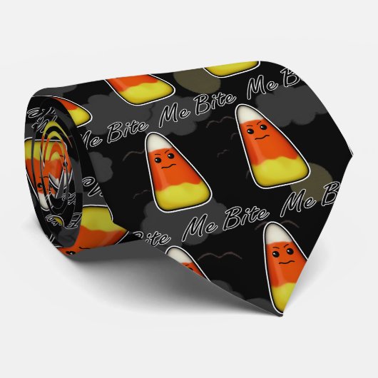 私をのかわいい怒っているキャンデートウモロコシの漫画のデザインかんで下さい ネクタイ (ロール)