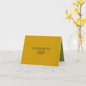 私をまだ恋しく思っていますか。! キャンプNotecard カード (黄色い花)