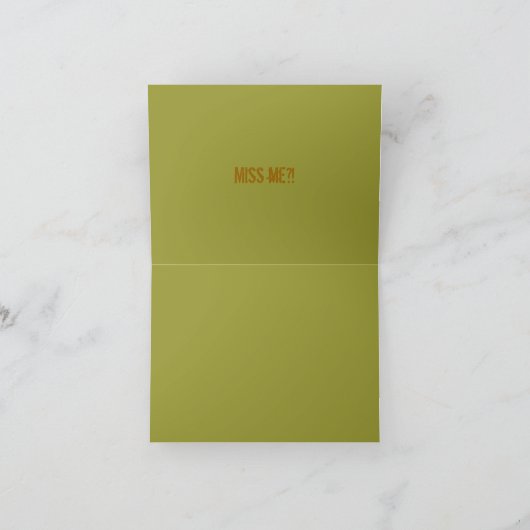 私をまだ恋しく思っていますか。! キャンプNotecard カード (内部)