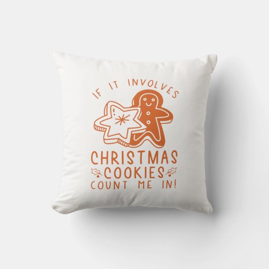 私をもし含むクリスマスのクッキー クッション (正面)