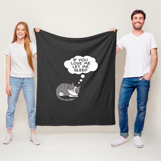 私をもし愛して眠らせてくれ フリースブランケット (インサイチュ)