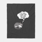 私をもし愛して眠らせてくれ フリースブランケット (正面)