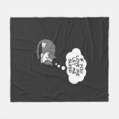 私をもし愛して眠らせてくれ フリースブランケット (正面(横))