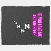 私をもし愛して眠らせてくれ フリースブランケット (正面(横))