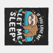 私をもし愛して眠らせてくれ フリースブランケット (正面(横))