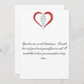 私をよく愛するためにありがとう、愛して下さい サンキューカード (正面/裏面)