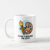 私をアートプリンからおもしろい離さないで コーヒーマグカップ (左)