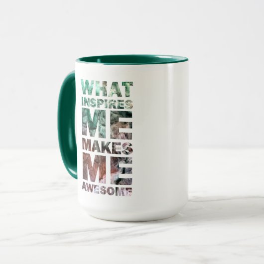 私をインスパイア何が私に素晴らしい2つを作ります マグカップ (正面左)