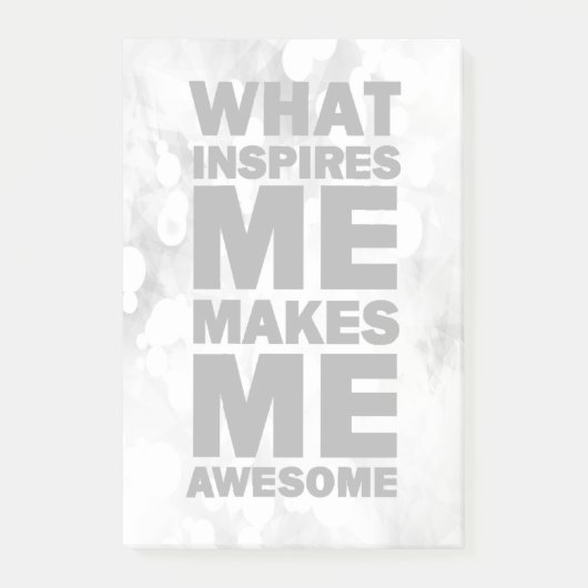 私をインスパイア何が私を素晴らしくさせます ポストイット (正面)