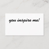私をインスパイア! 名刺 (正面)