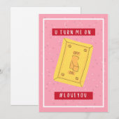 私をオンにする – #loveyou Valentin's シーズンカード (正面/裏面)