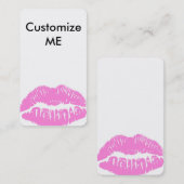 私をカスタマイズ! 淡いピンクの唇の名刺 名刺 (正面/裏面)