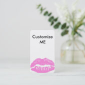 私をカスタマイズ! 淡いピンクの唇の名刺 名刺 (スタンド正面)