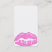 私をカスタマイズ! 淡いピンクの唇の名刺 名刺 (裏面)