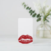 私をカスタマイズ! 赤い唇の名刺 名刺 (スタンド正面)