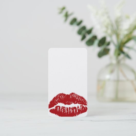 私をカスタマイズ! 赤い唇の名刺 名刺 (スタンド正面)