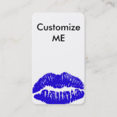 私をカスタマイズ! 青い唇の名刺 名刺 (正面)