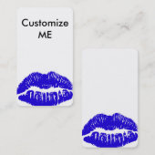私をカスタマイズ! 青い唇の名刺 名刺 (正面/裏面)
