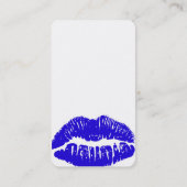 私をカスタマイズ! 青い唇の名刺 名刺 (裏面)