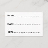 私をカード覚えて下さい 名刺 (裏面)
