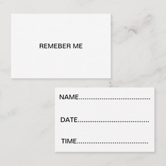 私をカード覚えて下さい 名刺 (正面/裏面)