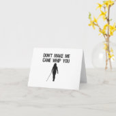 私をカーネ・ウィップでやっつけるな 面白い皮肉なフレーズ カード (黄色い花)