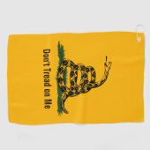 私をガッズデンの旗に踏み付けるな ゴルフタオル (横)