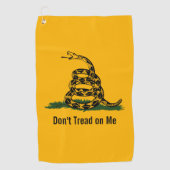 私をガッズデンの旗に踏み付けるな ゴルフタオル (正面)