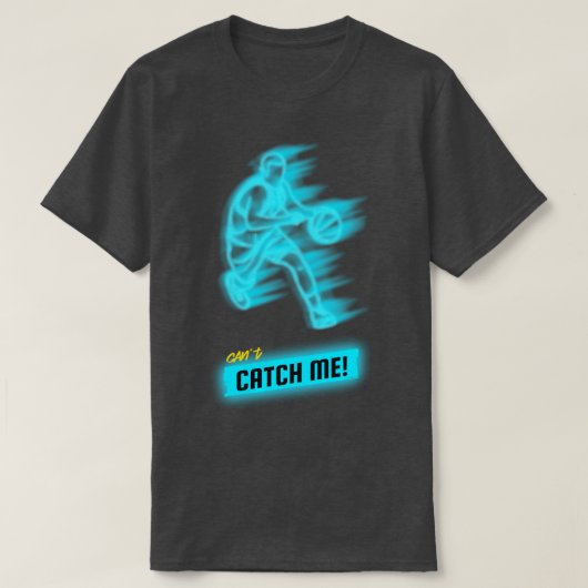 私をキャッチできない Tシャツ (デザイン正面)