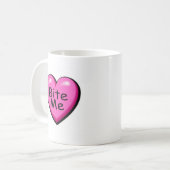私をキャンデーのハートかんで下さい コーヒーマグカップ (正面左)