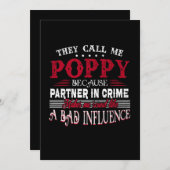 私をケシの父の日の贈り物と呼ぶ サンキューカード (正面/裏面)