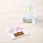 私をケーキを食べることを許可して下さい スクエアペーパーコースター (インサイチュ)