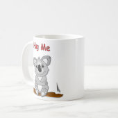 私をコアラのマグ抱き締めて下さい コーヒーマグカップ (正面左)