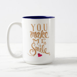私をコーヒー・マグ-微笑させます ツートーンマグカップ
