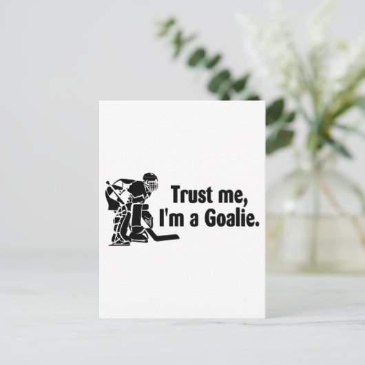 私をゴアリーだと信じて(ホッケー) ポストカード (スタンド正面)