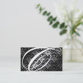 私をダマスク織- Cのモノグラムの黒311眩まして下さい 名刺 (スタンド正面)