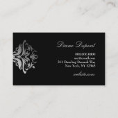 私をダマスク織- Dのモノグラムの黒311眩まして下さい 名刺 (裏面)