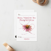 「私をハチのものにしてください」花の教室バレンタインカード ノートカード (正面/裏面インサイチュ)