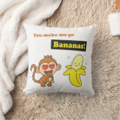 私をバナナに行かせてかわいいラブユーモア クッション (ブランケット)