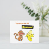 私をバナナに行かせてかわいいラブユーモア ポストカード (スタンド正面)