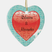 私をパズルの結婚式の引き出物のオーナメント完了します セラミックオーナメント (右)