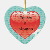 私をパズルの結婚式の引き出物のオーナメント完了します セラミックオーナメント (正面)
