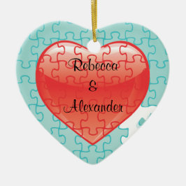 私をパズルの結婚式の引き出物のオーナメント完了します セラミックオーナメント