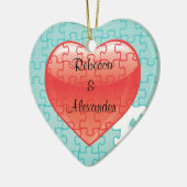 私をパズルの結婚式の引き出物のオーナメント完了します セラミックオーナメント (左)